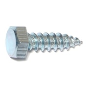 MIDWEST FASTENER Lag Screw, 5/16 in, 1 in, Steel, Zinc Plated Hex Hex Drive, 100 PK 01298